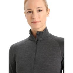 Icebreaker ZoneKnit 260 Half Zip Damen Rollkragenpullover 20 Icebreaker ZoneKnit 260 Half Zip Damen Rollkragenpullover -Fischer Verkäufe icebreaker 0a56hi ib585 model4